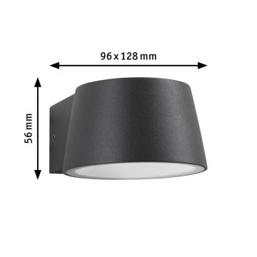 Paulmann 94713 - LED/6W IP44 Vonkajšie nástenné svietidlo CAPERA 230V