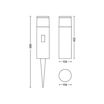 Philips 17437/30/P7 - LED RGB Vonkajšia lampa HUE CALLA LED/8W/230V IP65