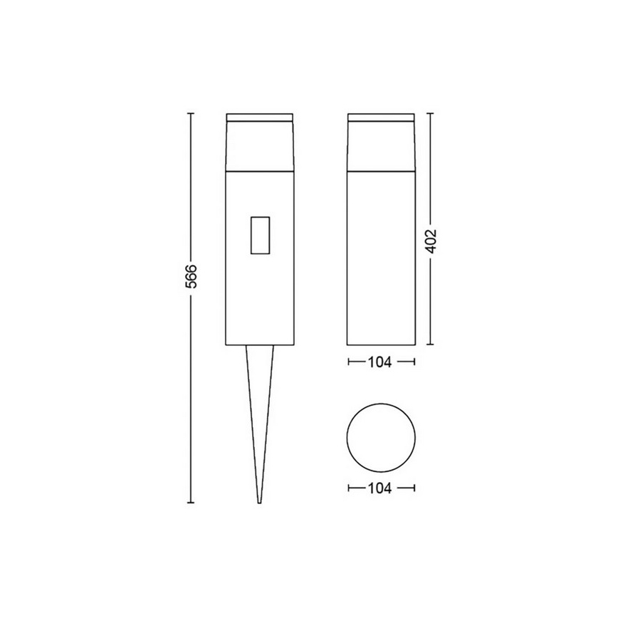 Philips 17437/30/P7 - LED RGB Vonkajšia lampa HUE CALLA LED/8W/230V IP65