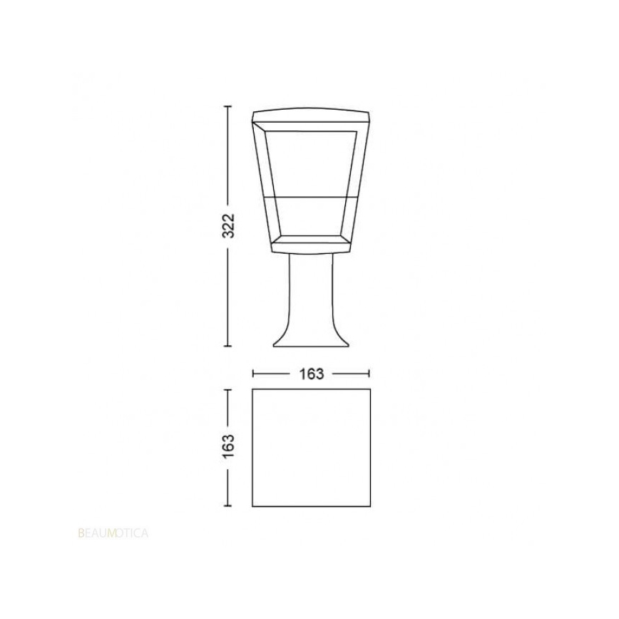 Philips 17441/30/P7 - LED RGB Vokajšia lampa HUE ECONIC LED/15W/230V IP44