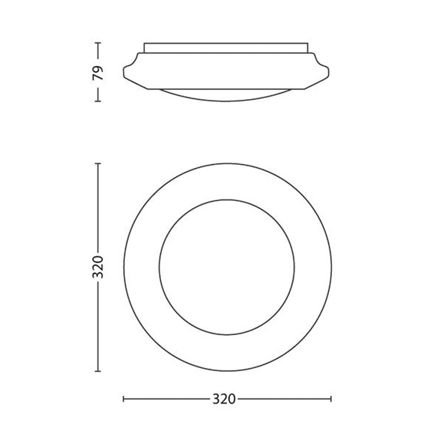 Philips 33362/31/16 - Stropné svietidlo MYLIVING CINNABAR LED/16W/230V