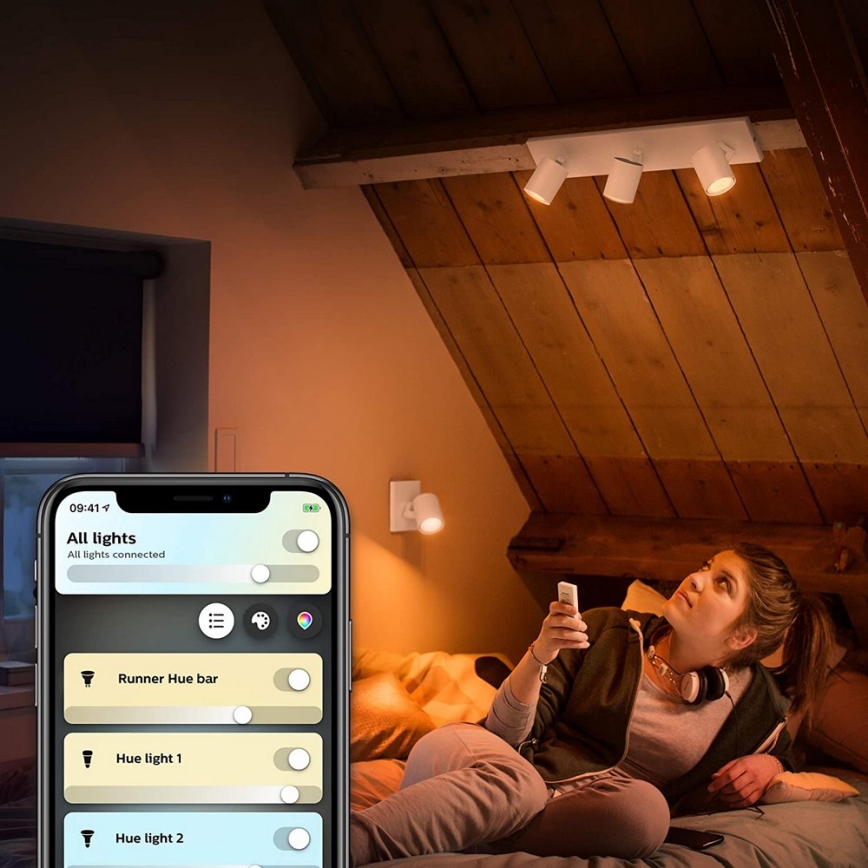 Philips - LED Stmievateľné svietidlo Hue RUNNER 3xGU10/5W/230V + diaľkové ovládanie