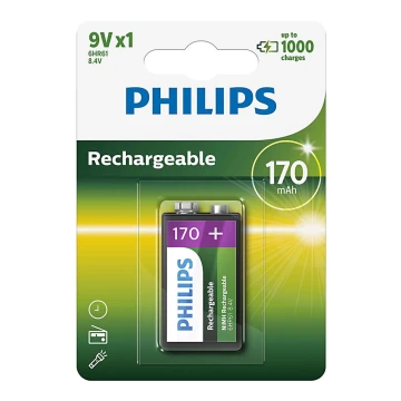 Philips 9VB1A17/10 - Nabíjacia batéria MULTILIFE NiMH/9V/170 mAh