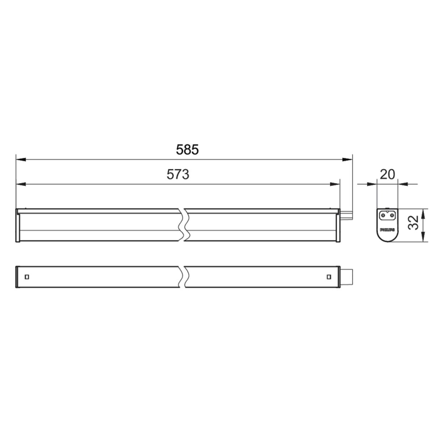 Philips - LED Podlinkové svietidlo PROJECTLINE LED/6,5W/230V 3000/4000/6500K