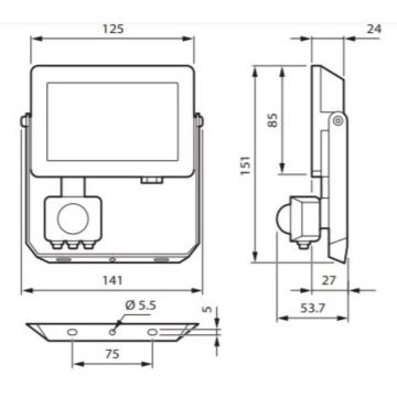 Philips - LED Reflektor so senzorom DECOFLOOD LED/20W/230V IP65