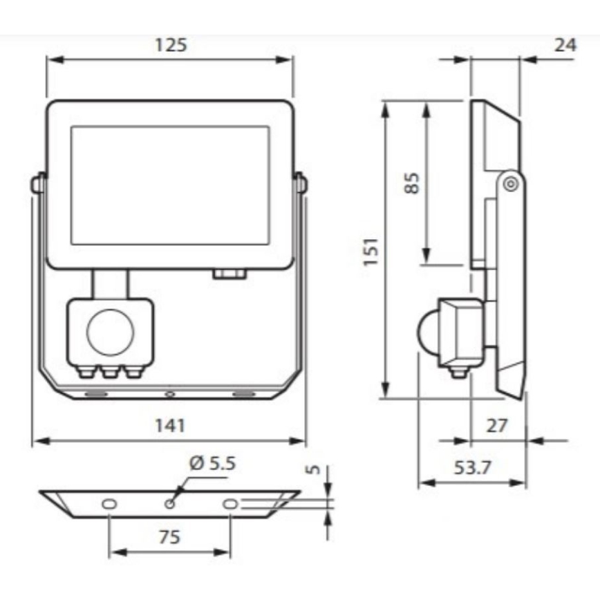 Philips - LED Reflektor so senzorom DECOFLOOD LED/20W/230V IP65