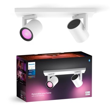 Philips - LED RGBW Stmievateľné bodové svietidlo Hue ARGENTA 2xGU10/4,2W/230V 2000-6500K