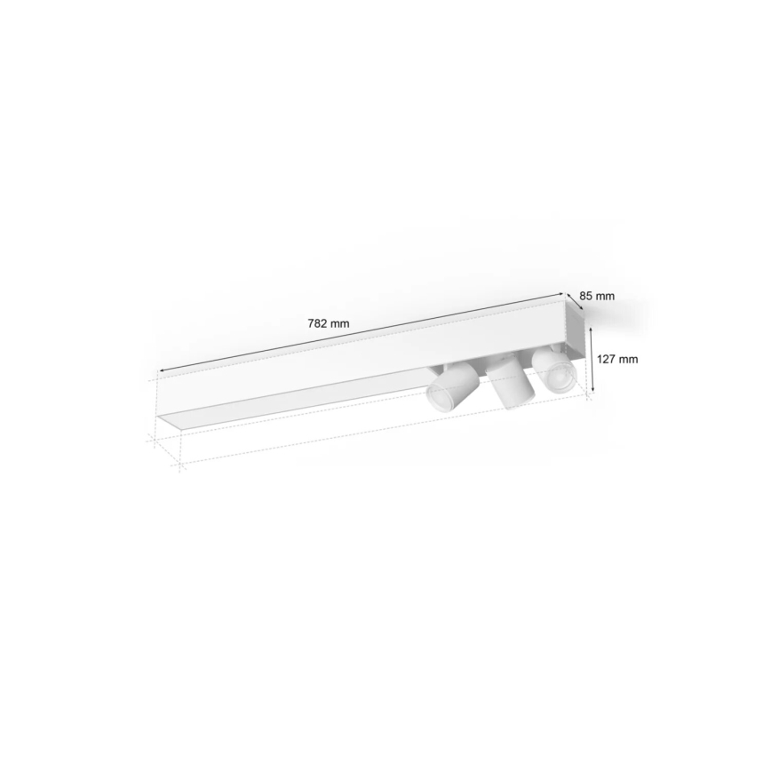 Philips - LED RGBW Stmievateľné bodové svietidlo Hue CENTRIS 3xGU10/4,2W/230V + LED/11W 2000-6500K