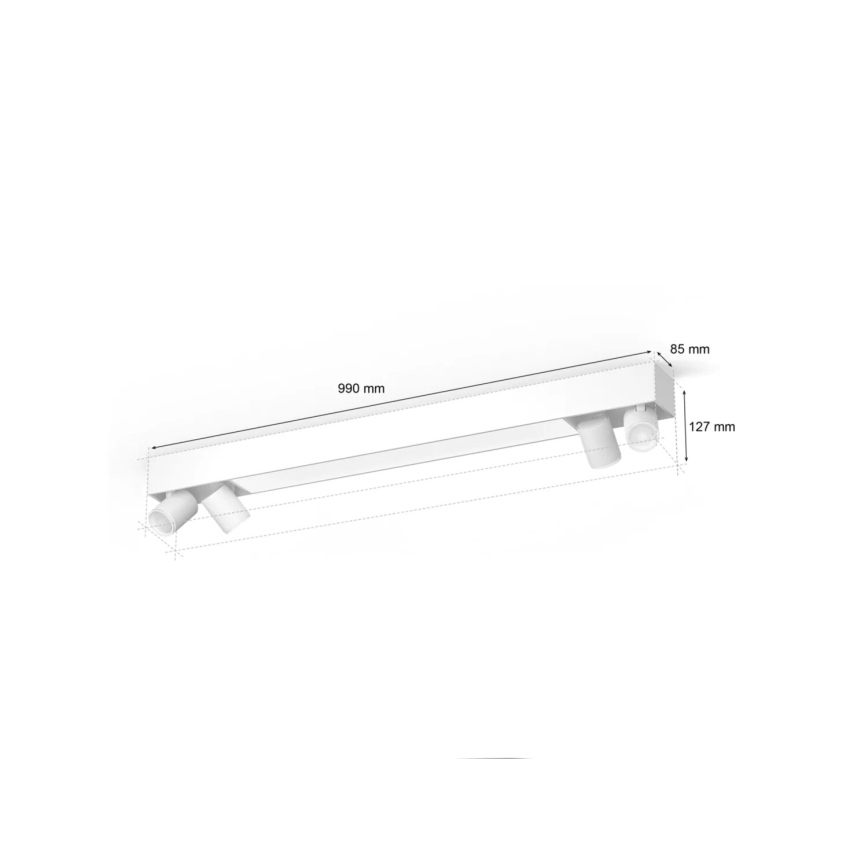 Philips - LED RGBW Stmievateľné bodové svietidlo Hue CENTRIS 4xGU10/4,2W/230V + LED/11W 2000-6500K