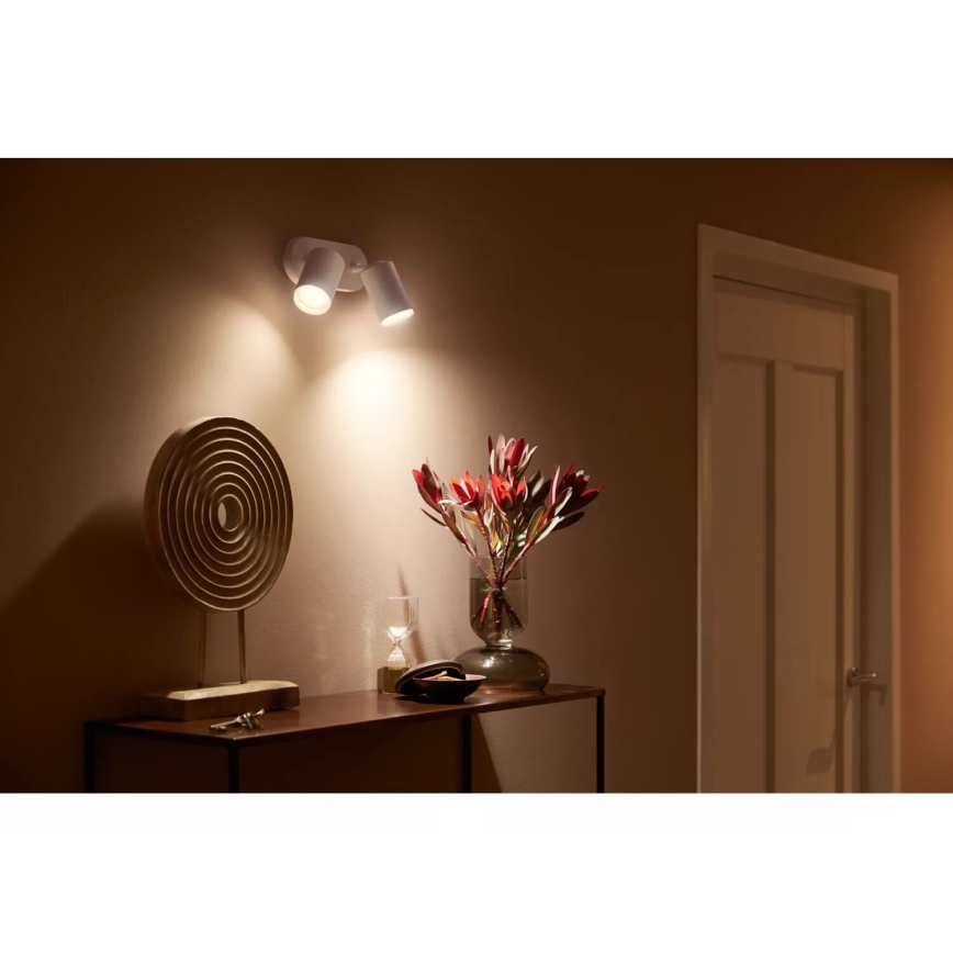 Philips - LED RGBW Stmievateľné bodové svietidlo Hue FUGATO 2xGU10/4,2W/230V 2000-6500K biela