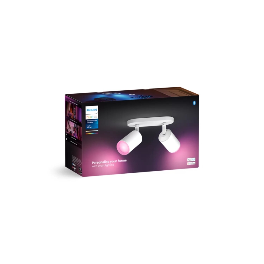 Philips - LED RGBW Stmievateľné bodové svietidlo Hue FUGATO 2xGU10/4,2W/230V 2000-6500K biela