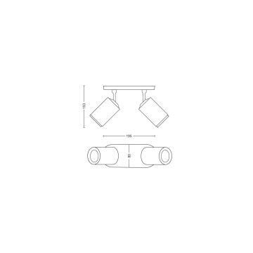 Philips - LED RGBW Stmievateľné bodové svietidlo Hue FUGATO 2xGU10/4,2W/230V 2000-6500K biela