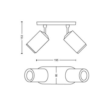 Philips - LED RGBW Stmievateľné bodové svietidlo Hue FUGATO 2xGU10/4,2W/230V 2000-6500K čierna