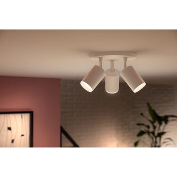 Philips - LED RGBW Stmievateľné bodové svietidlo Hue FUGATO 3xGU10/4,2W/230V 2000-6500K biela