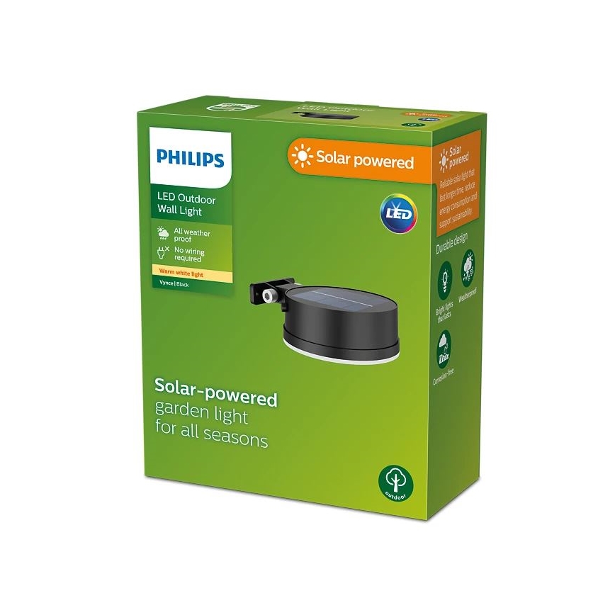 Philips - LED Solárne nástenné svietidlo VYNCE LED/1,5W/3,7V IP44