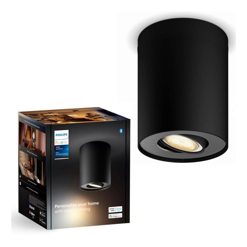 Philips - LED Stmievateľné bodové svietidlo Hue PILLAR 1xGU10/4,2W/230V 2200-6500K čierna