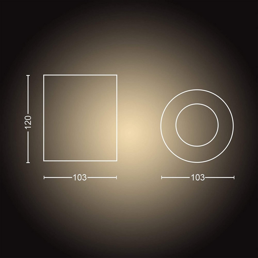 Philips - LED Stmievateľné bodové svietidlo Hue PILLAR 1xGU10/4,2W/230V 2200-6500K biela