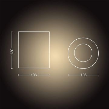 Philips - LED Stmievateľné bodové svietidlo Hue PILLAR 1xGU10/4,2W/230V 2200-6500K čierna