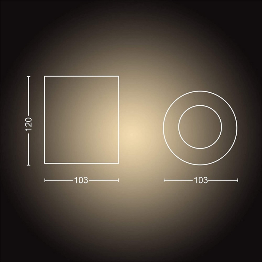 Philips - LED Stmievateľné bodové svietidlo Hue PILLAR 1xGU10/4,2W/230V 2200-6500K čierna