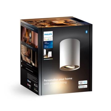 Philips - LED Stmievateľné bodové svietidlo Hue PILLAR 1xGU10/4,2W/230V 2200-6500K + diaľkové ovládanie biela