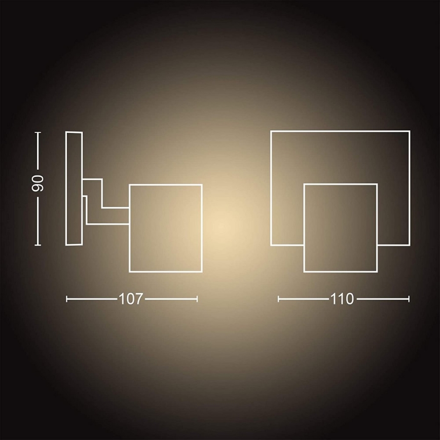 Philips - LED Stmievateľné bodové svietidlo Hue RUNNER 1xGU10/4,2W/230V 2200-6500K čierna