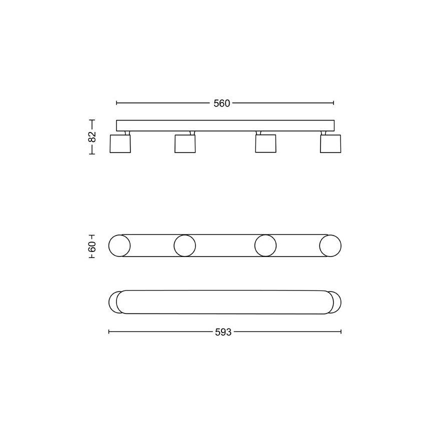 Philips - LED Stmievateľné bodové svietidlo 4xLED/4,5W/230V