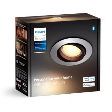 Philips - LED Stmievateľné podhľadové svietidlo Hue MILLISKIN 1xGU10/4,2W/230V 2200-6500K