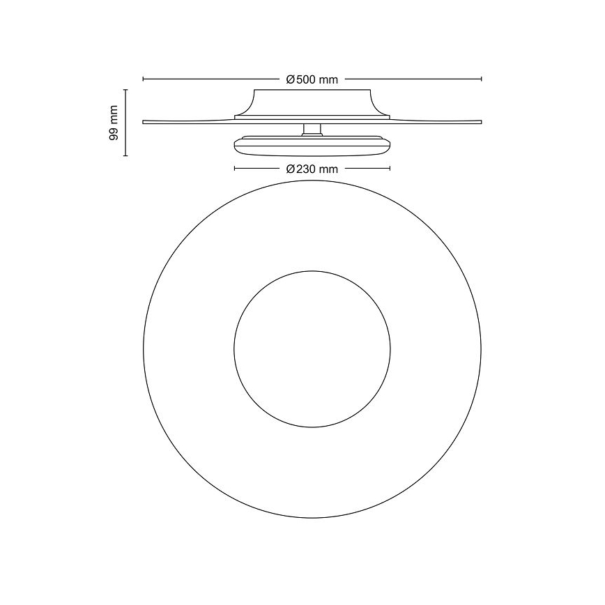 Philips- LED Stmievateľné stropné svietidlo SCENE SWITCH LED/40W/230V 2700K čierna