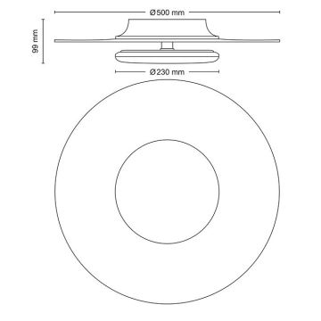 Philips- LED Stmievateľné stropné svietidlo SCENE SWITCH LED/40W/230V 4000K strieborná