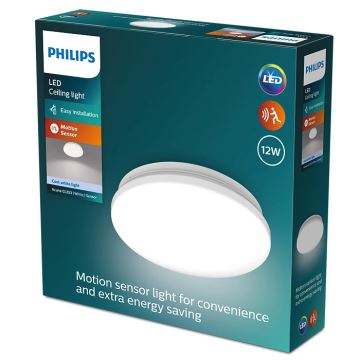 Philips - LED Stropné svietidlo so senzorom ACUNA LED/12W/230V 4000K
