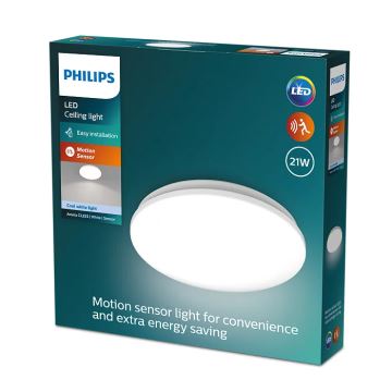 Philips - LED Stropné svietidlo so senzorom ACUNA LED/21W/230V 4000K