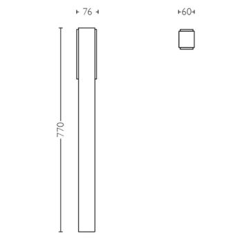 Philips - LED Vonkajšia lampa STRATOSPHERE LED/3,8W/230V 77 cm 4000K IP44