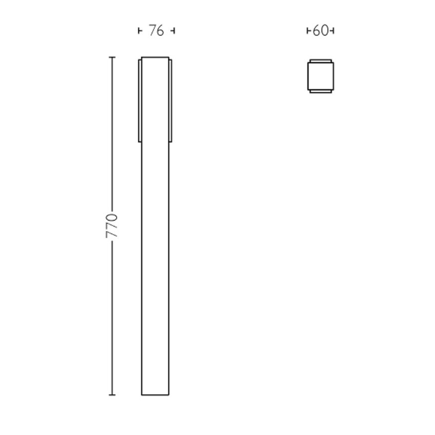 Philips - LED Vonkajšia lampa STRATOSPHERE LED/3,8W/230V 77 cm 4000K IP44