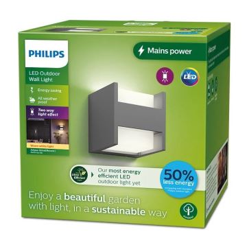Philips - LED Vonkajšie nástenné svietidlo ARBOUR LED/3,8W/230V IP44