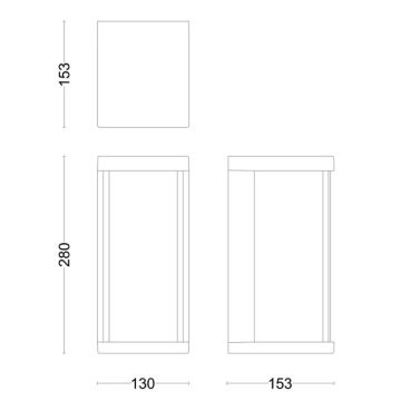 Philips - LED Vonkajšie nástenné svietidlo KYRIE LED/12W/230V IP44