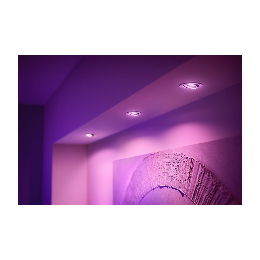 Philips - SADA 3x LED RGB Stmievateľné podhľadové svietidlo Hue CENTURA 1xGU10/5,7W/230V 2000-6500K