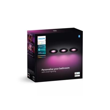 Philips - SADA 3x LED RGBW Stmievateľné kúpeľňové podhľadové svietidlo Hue XAMENTO 1xGU10/4,2W/230V 2000-6500K IP44