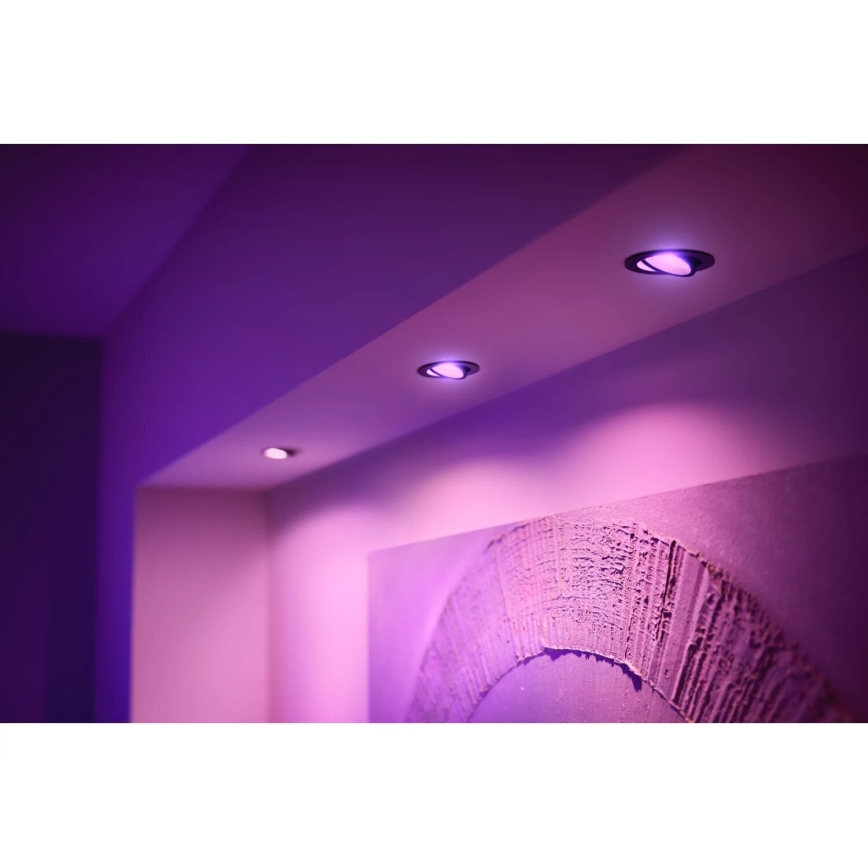 Philips - SADA 3xLED RGBW Stmievateľné podhľadové Hue CENTURA 1xGU10/4,2W/230V 2000-6500K