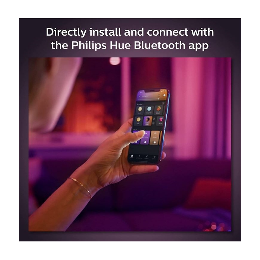 Philips - SADA 4x LED RGB Stmievateľné svietidlo do lištového systému Hue PERIFO LED RGB/44,6W/230V 2000-6500K