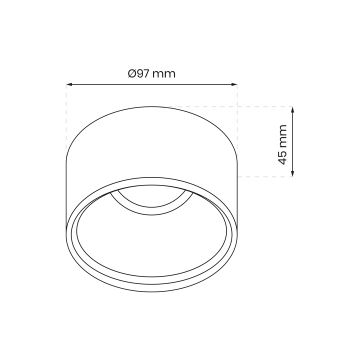 Podhľadové bodové svietidlo BALI 1xGU5,3/MR16/25W/12V okrúhly biela