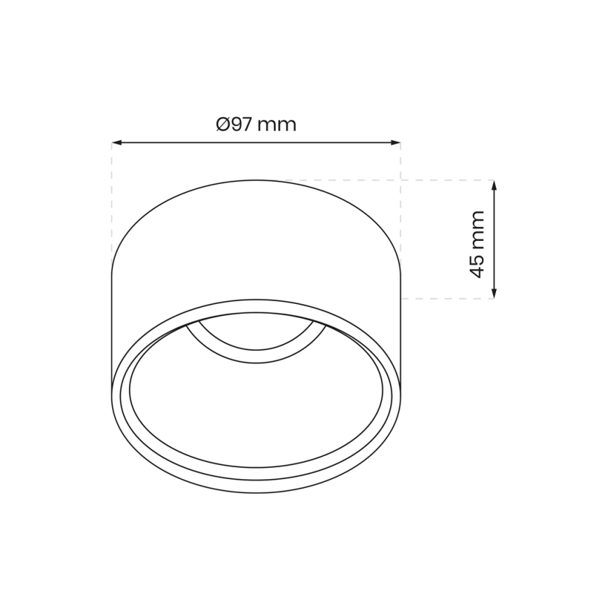 Podhľadové bodové svietidlo BALI 1xGU5,3/MR16/25W/12V okrúhly čierna