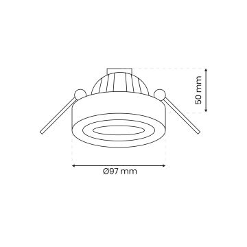 Podhľadové bodové svietidlo NUSA 1xGU5,3/MR16/50W/12V guľatý biela