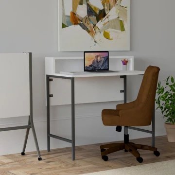 Pracovný stôl USO 90,8x90 cm biela/čierna