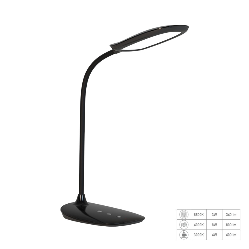 Prezent 31218 - LED Stmievateľná dotyková flexibilná stolná lampa HEKA LED/10W/230V 3000-6500K