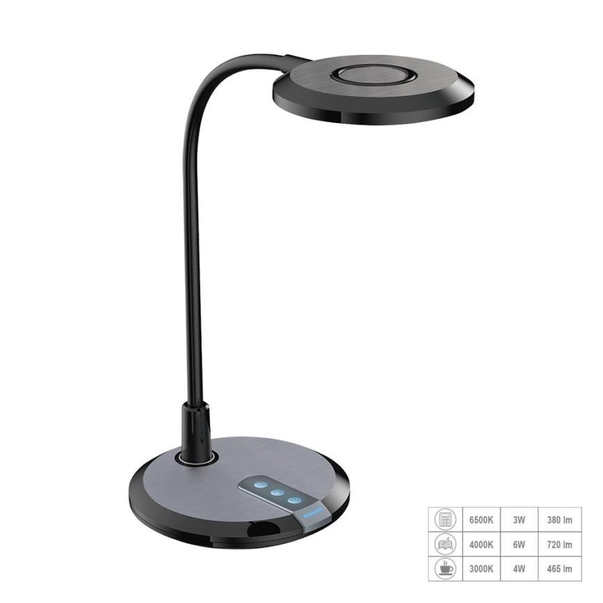 Prezent 31219 - LED Stmievateľná dotyková flexibilná stolná lampa PIXIE LED/7W/230V 3000-6500K