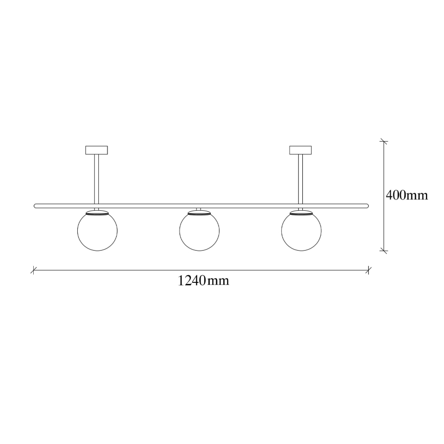 Prisadený luster ABAKUS 4xE27/40W/230V