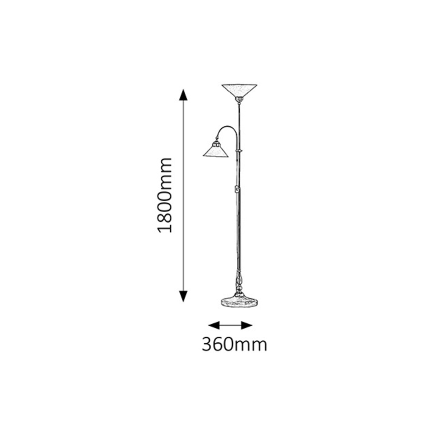 Rabalux 2708 - Stojaca lampa MARIAN 2xE27/60W/230V