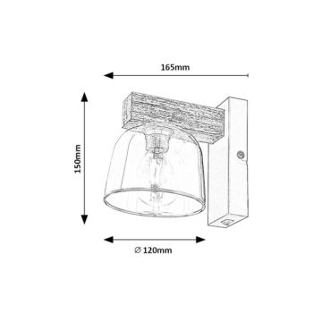 Rabalux - Nástenná lampa 1xE14/40W/230V