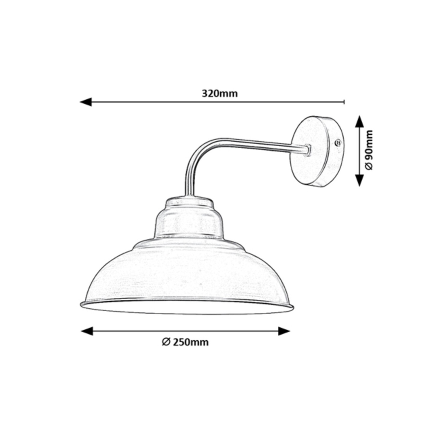 Rabalux - Nástenná lampa 1xE27/60W/230V