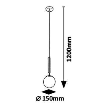 Rabalux 5352 - Luster na lanku DIVINA 1xE14/9W/230V